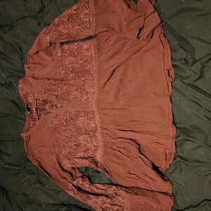 Lace Detail Long Sleeve Blouse